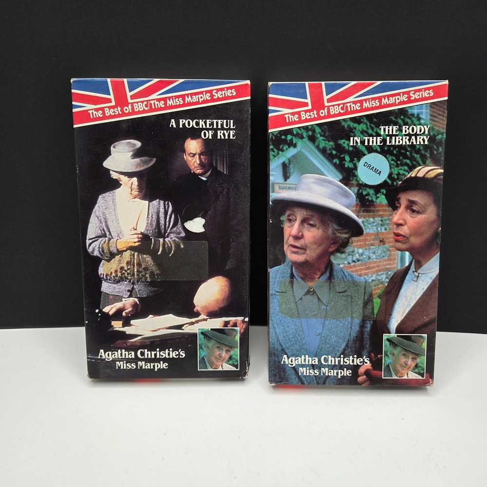 BBC Agatha Christie Miss Marple VHS Lot 2 Joan Hickson Mystery Vintage British
